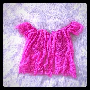 Pink lace top